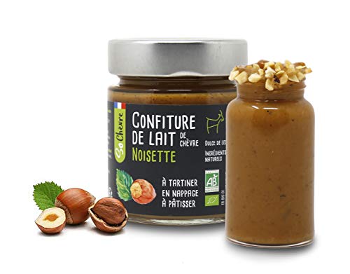 Carioni Food & Health Dulce de Leche con avellanas y Leche de Cabra, ecológico - 180 gr