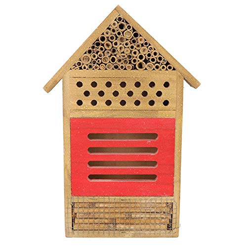 Casa de Insectos - Caja de nidos de Abejas de Madera Decoración de jardín de Refugio de Hotel de habitación de Insectos de Madera