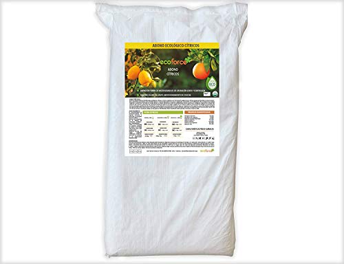 CULTIVERS Abono Ecológico Cítricos de 25 Kg Fertilizante Origen 100% Orgánico y Natural Microgránulado. Mayor Rendimiento y Aumento del Calibre del Fruto