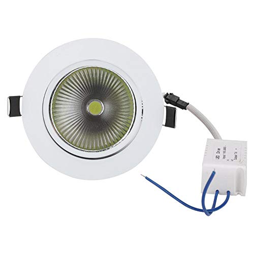 Downlight LED Delgado, Foco COB de luz Uniforme de luz Suave, bajo Consumo para el hogar(Cold White, 7W Not dimmable)