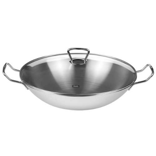 Fissler 06 823 35 001 Kunming - Wok con Tapa de Cristal (35 cm, inducción)