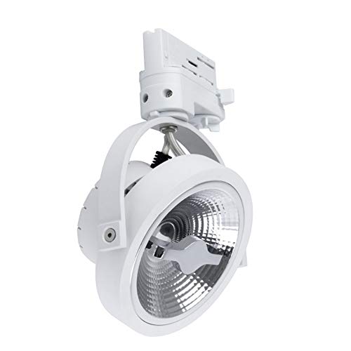 Foco LED CREE AR111 15W Regulable Blanco para Carril Trifásico Focos Rail Tiendas Grandes Superificies Escaparates… (K4000)