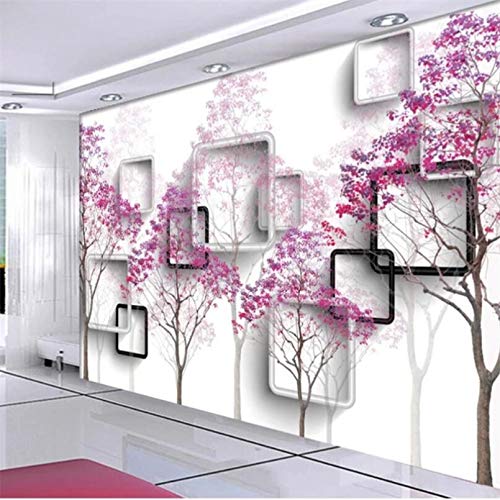 Fondo de pared de TV 3D árbol minimalista moderno personalizado mural grande personalizado papel tapiz de tela de seda verde papel tapiz 450X300cm