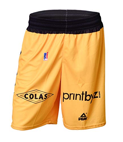 FOS Provence Basket Fos Provence - Pantalón Corto de Baloncesto para niño, Niño, Color Amarillo, tamaño FR : XXS (Taille Fabricant : 10 ANS)