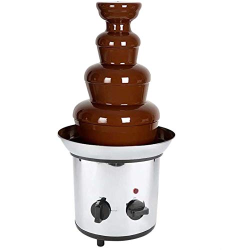 Fuente de chocolate de torre de 4 niveles, máquina de fusión de chocolate eléctrica de acero inoxidable, ideal para fiestas y bodas de niños