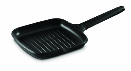 Fundix by Castey Nonstick Cast Aluminium Induction Grill Pan with Removable Black Handle, 10-1/2-Inch by Castey