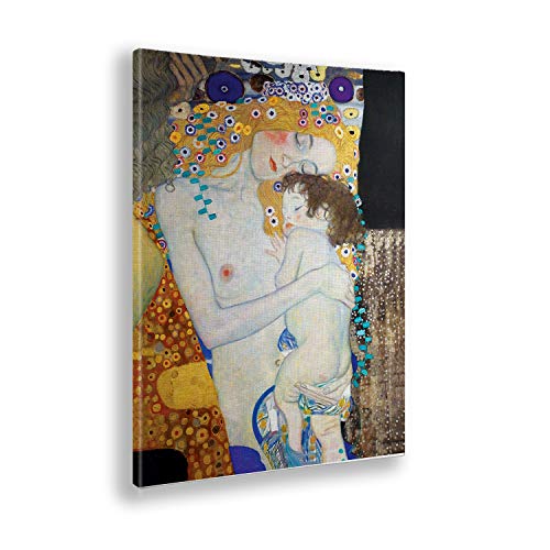 Giallobus - Cuadro - Gustav Klimt - Maternidad - Estampado en Lienzo - Listo para Colgar - Varios tamaños - 70x100 cm