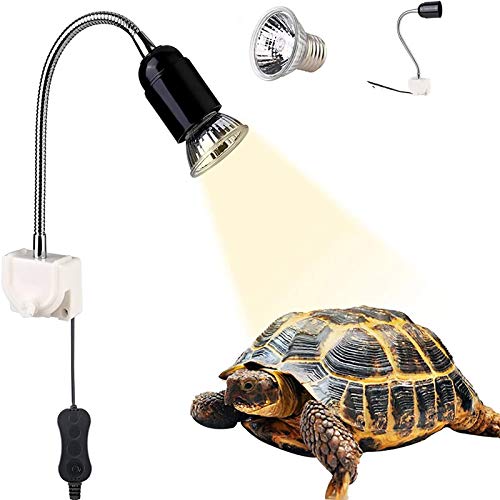 GOLDGE Lámpara para Tortuga, Bombilla compacta Spectrum Terrario Lámpara de Tortuga, 360 Grados Adecuado para Tortugas Reptiles Anfibios, 25W
