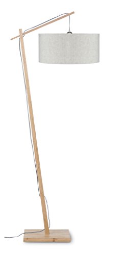 Good & Mojo andes-f-4723-b lámpara de pie bambú ecológica (/Lin, Lin clair, E27 60 wattsW