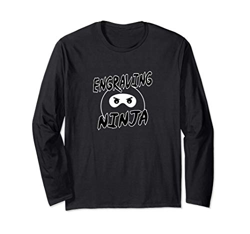 Grabado Ninja - Grabador de novedades, tallador, artista Manga Larga