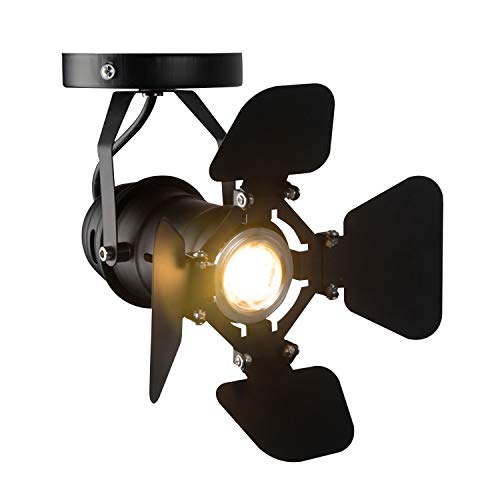 Hobaca® GU10 L19 * W17cm Mini Loft Proyector LED Luces de techo Luz de riel industrial Lámparas retro montadas en la superficie Iluminación para gabinete de exhibición de barra de café pequeña