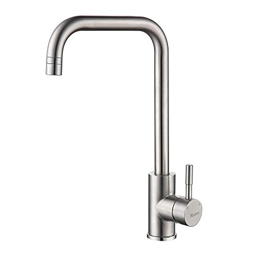 Housfurd Grifo de Acero Inoxidable 304, Rotación de 360 Grados, dos Métodos de Salida de Agua, Grifo del Fregadero de Cocina（Grifo grande de siete palabras）