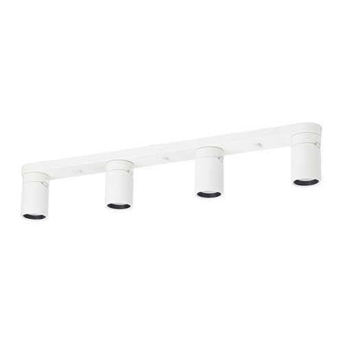 Ikea 1428.112323.226 - Lámpara de techo con 4 focos, color blanco