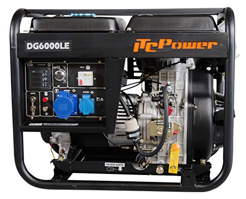ITCPOWER IT-DG6000LE Generador Diesel, 5500 W, 230 V, negro