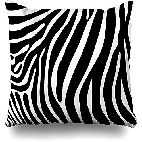 jonycm Throw Pillow Covers Rayas con Estampado De Cebra En Blanco Y Negro Estampado De Animales Sofá Cuadrado Sofá Club Dormitorio Impreso Fundas De Cojín De Almohada Acogedoras Habitaci