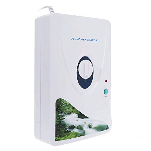 KKmoon Generador de ozono Portátil Purificador de Aire para hogar Ozonizador O3 600 MG/Temporizador Purificadores de Aire Purificar Aceite Vegetal Carne Aire Agua