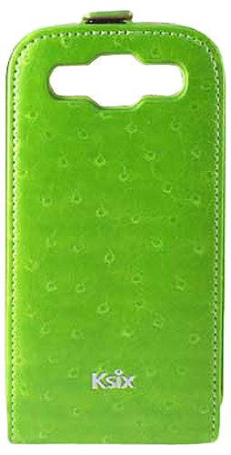 Ksix Ostrich Type - Funda con tapa para Samsung I9300 Galaxy S III Mini, verde