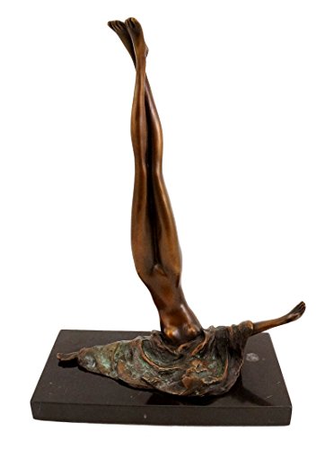 Kunst & Ambiente - Figura erótica del acto de bronce - Figura de mujer sobre mármol - firmada - J. Patoue - Figura erótica