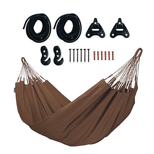 LA SIESTA - Modesta Arabica – Hamaca clásica Individual de Hamaca de algodón orgánico Incluye Set de Montaje