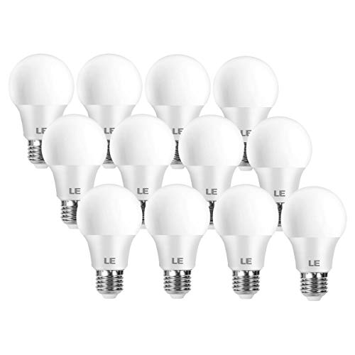 LE Bombilla LED E27, lámpara LED de 8,5 W y 806 lúmenes, Reemplaza la lámpara de 60 W, Blanco cálido 2700 K, lámpara de ahorro de energía de haz de 180 °, Paquete de 12