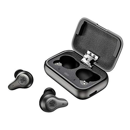 mifo o7 Bluetooth 5.0 Aptx Touch Control Headphones In Ear Sport Mini TWS Earphone Micro Noise Reduction Earpiece (Single Balanced Armature Gray)