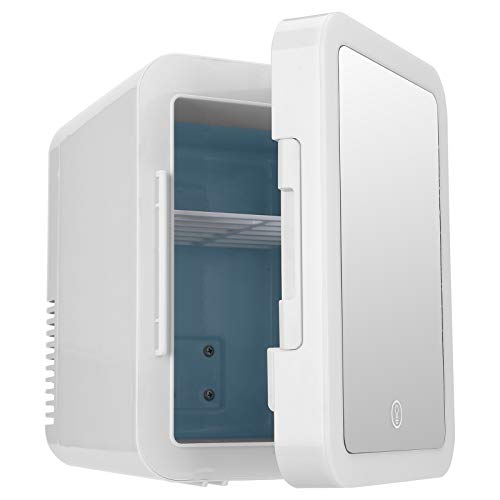 Mini Nevera para el Cuidado de la Piel - 4L Refrigerador CosméTico Compacto Nevera de Belleza Refrigerador de Espejo de Maquillaje Congelador con IluminacióN LED para Dormitorio Oficina