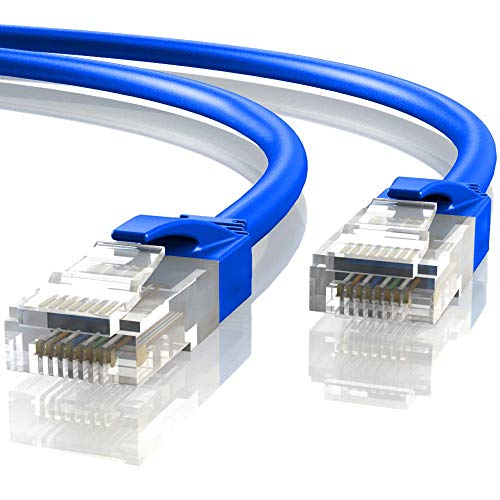 Mr. Tronic 20m Cable de Red Ethernet Latiguillo | CAT6, AWG24, CCA, UTP, RJ45 (20 Metros, Azul)