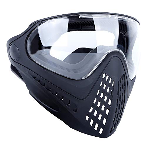 OAREA Mascarillas tácticas de cara completa Airsoft casco máscara con gafas protectoras reemplazables y conector de casco