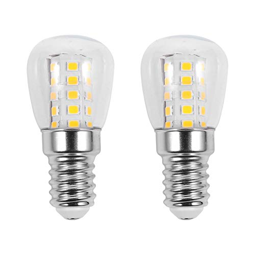 OSALADI 2 bombillas E14 de 3 W, resistentes a altas temperaturas, bombillas de cristal transparente, para horno, frigorífico, microondas