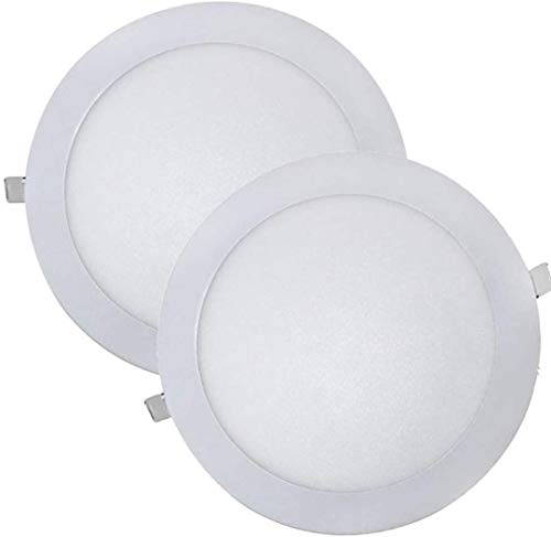 Pack de 2 - PANEL LED - DOWNLIGHT LED TECHO- 20W Blanco De Empotrar 210mm 6000K Luz Blanca Fría [Clase de eficiencia energética A++]
