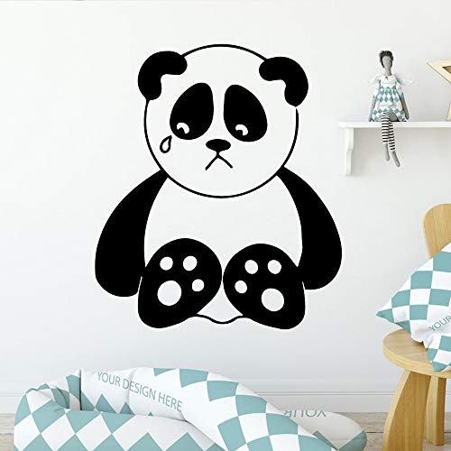 Panda de dibujos animados pegatinas de pared pegatinas dormitorio jardín de infantes decoraciones para el hogar autoadhesivas pegatinas de pared impermeables A2 42x48cm