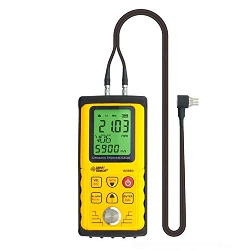 Portable del calibrador de Espesor por ultrasonido Digital Scientific Medidor de la Rango 1,00 a 300.00mm Acero Velocidad del Sonido 1000 a 9999m / s AR860