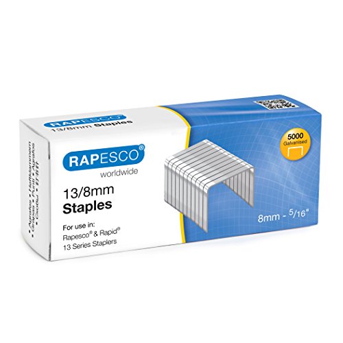 Rapesco Grapas - Caja de 5000 grapas 13/8 mm, para grapadoras manuales y de pared