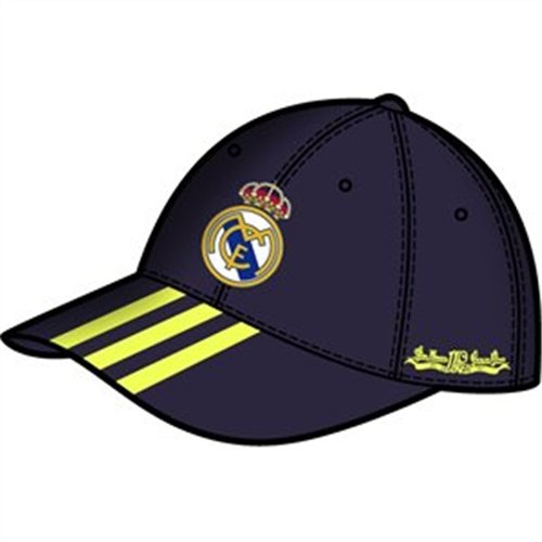 Real Madrid C.F. Real 3S Cap Gorra, Hombre, Azul Oscuro/Amarillo, Talla Única