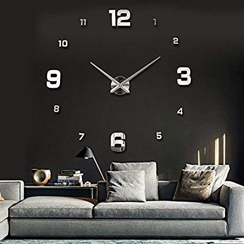 Relojes de Pared,Reloj Pegatina Pared,Relojes Modernos DIY,Reloj de Pared Adhesivo Reloj de Etiqueta de Pared Decoración,llenado Pared Vacía 3D Reloj, Ideal para la Casa Oficina Hotel Restaurante