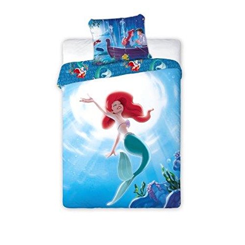 SaYes Ariel 059 - Juego de ropa de cama de 2 piezas (160 x 200 cm, funda de almohada de 70 x 80 cm), diseño de princesa