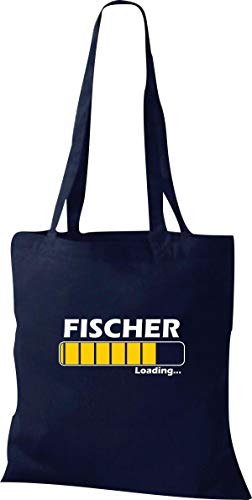 Shirtinstyle Bolsa de Tela Bolsa de Algodón Loading Fischer, Mejor Profesión - azul marino, 38 cm x 42 cm