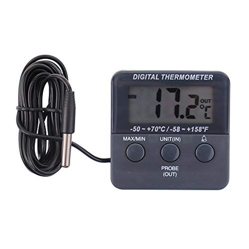 Termómetro digital para nevera, con alarma y función de temperatura máxima y mínima