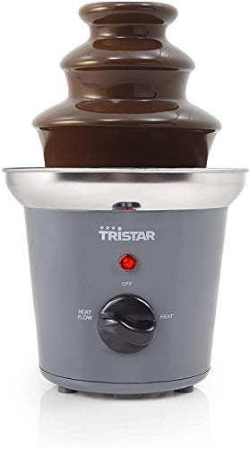 Tristar CF-1603 Fuente de chocolate con 2 ajustes de potencia, 3 niveles, 22.5 cm de altura, función para mantener el chocolate caliente, 32 W, carcasa de acero inoxidable