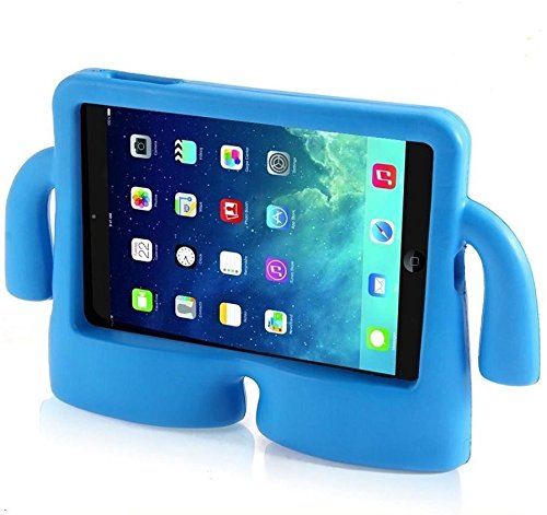 Vendopolis Funda Soporte para iPad 2 3 4 Ideal NIÑOS DE Goma ANTICAÍDAS FUNCIÓN DE Atril Funda DE Espuma EVA (Azul)