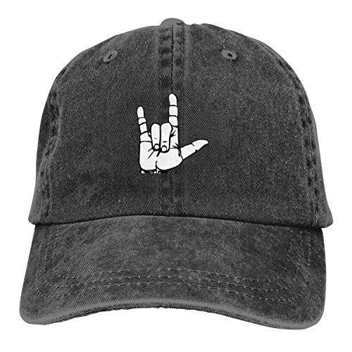 Voxpkrs Trucker Cap I Love You Sign Language Durable Baseball Cap Hats Adjustable Dad Hat Black Comfortable22475