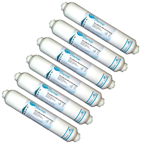 Water Filter Man Ltd - 6 filtros de agua para frigorífico, filtros de agua, filtros de carbón activo laterales, por ejemplo para LG Samsung ósmosis