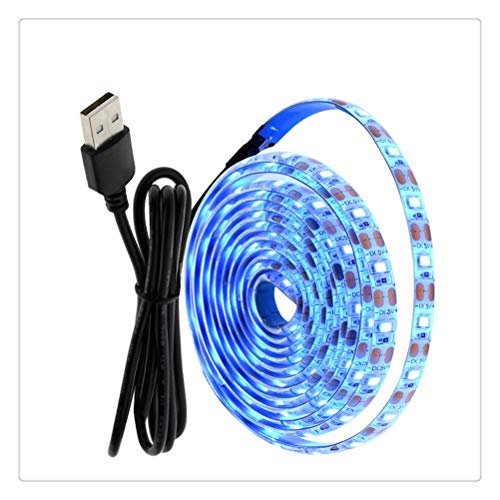 ZHUSHI Luz LED USB De 5V con Iluminación De Fondo De TV De 1M 2M Rosa/Azul Hielo/Blanco Cálido/Blanco/RGB 2835 (Color : Ice Blue, Size : 0.5M)