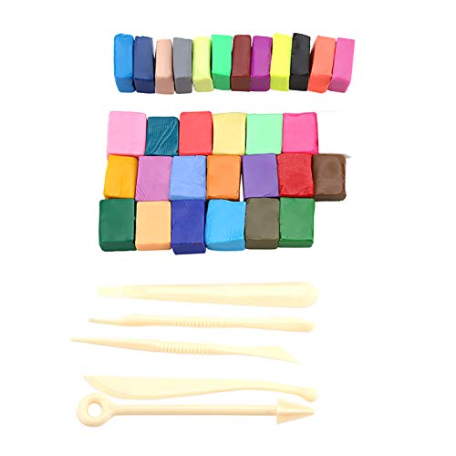 32 bloques de arcilla polimérica, kit de arcilla de modelado para hornear artesanal suave colorido DIY, bloques de arcilla para hornear bricolaje no tóxico regalo para niños