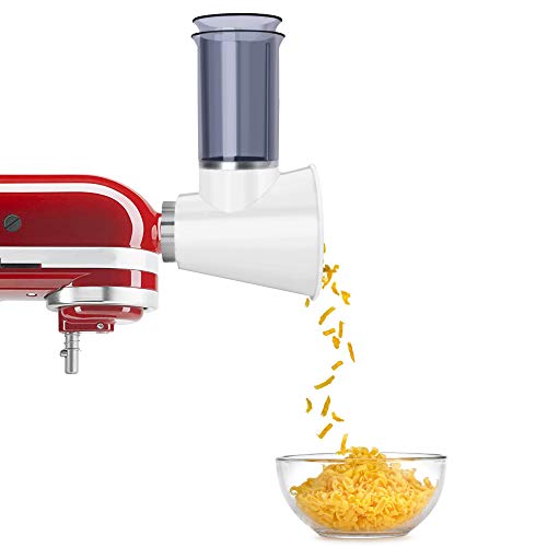 Accesorio rebanador/triturador para batidoras de mano de KitchenAid, rallador de queso, accesorio para cortador de verduras de KitchenAid, (blanco)