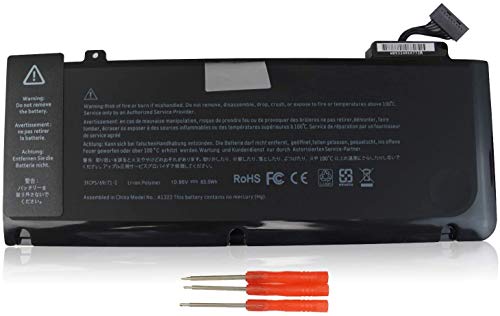 ANTIEE High Capacity 72Wh A1322 Upgraded Version Laptop Batería para Pro 13" inch A1278 (Early 2011 Late 2011 Mid 2012 2010 2009 Version) Li-Polymer 10.95V