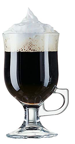 Arcoroc ARC 37684 Irish Coffee - Juego de 6 tazas de café con asa (cristal, 240 ml), transparente