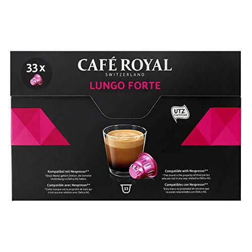 Café Royal Lungo Forte 33 cápsulas compatibles con Nespresso* Intensidad: 8 de 10