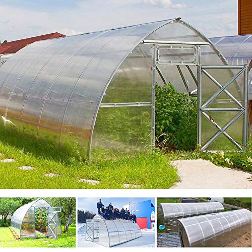 gazebiprofessionali.com Invernadero túnel de 3 x 4 m de policarbonato de 6 mm Premium de Serrashop, invernaderos modulables para huertos, jardines, plantas viveros