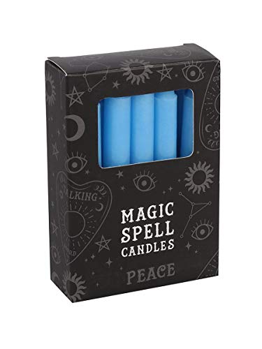 Grindstore Magic Spell-Peace - Juego de 12 velas (10,3 x 7,3 x 2,5 cm), color azul